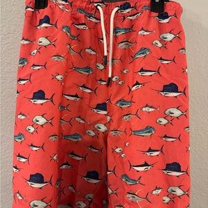 Men's Coral Fish Print Swim Trunks